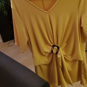 Gold dress shirt